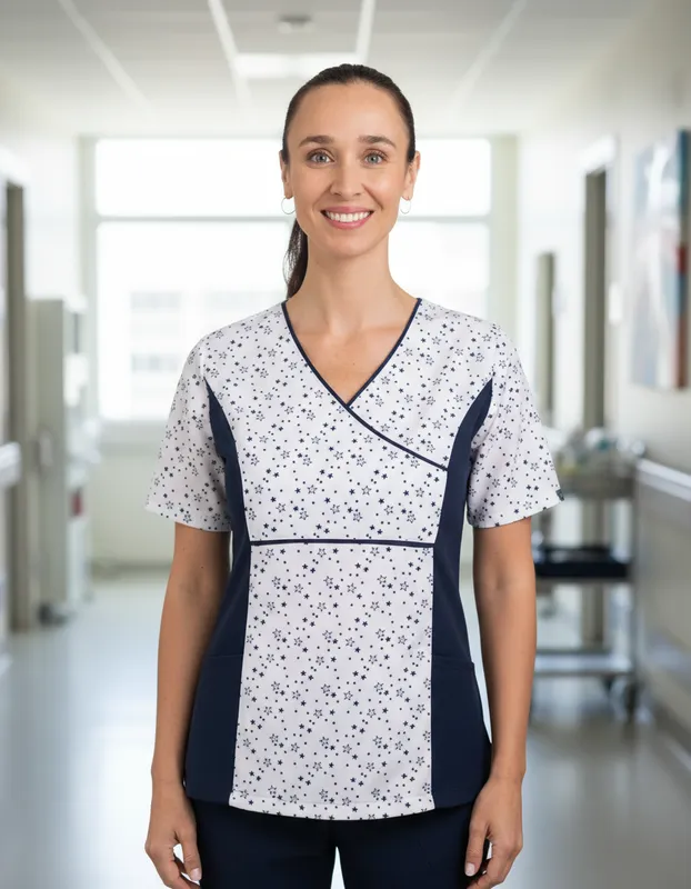 Uniforme Clínico Delantal Polera Mujer Mumma Petunia Spx 212 1