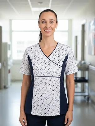 Uniforme Clínico Delantal Polera Mujer Mumma Petunia Spx 212
