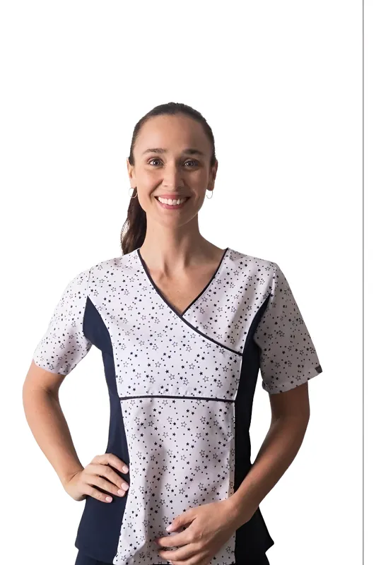 Uniforme Clínico Delantal Polera Mujer Mumma Petunia Spx 212 7