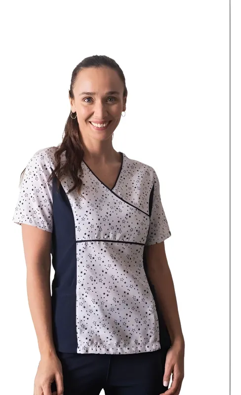 Uniforme Clínico Delantal Polera Mujer Mumma Petunia Spx 212 3