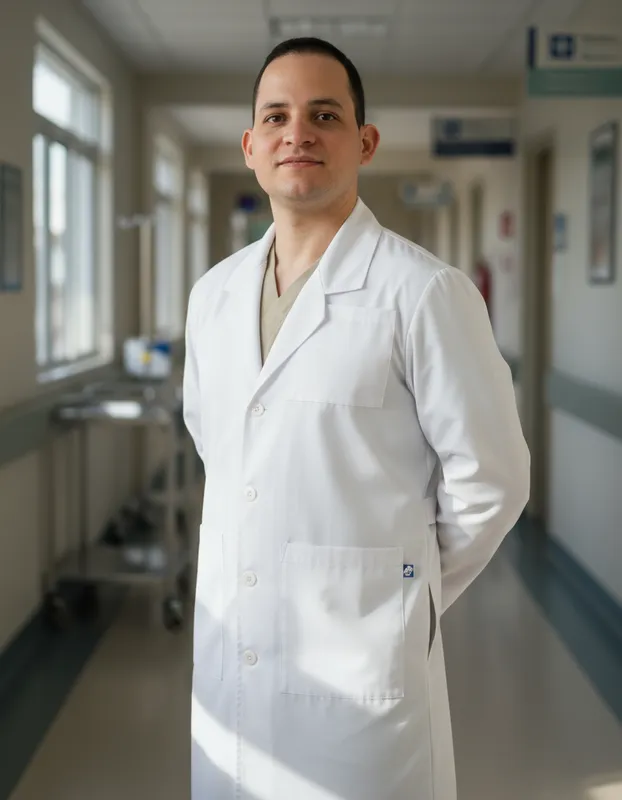 Delantal Médico Clínico Largo Hombre Mumma 1