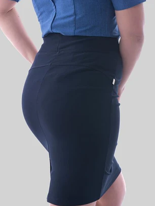 Falda Flex M.Ot Liso Az.Marino