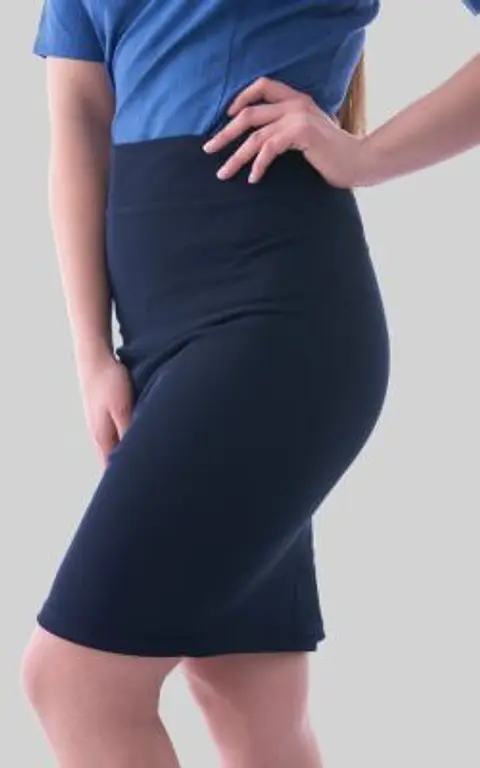Falda Flex M.Ot Liso Az.Marino