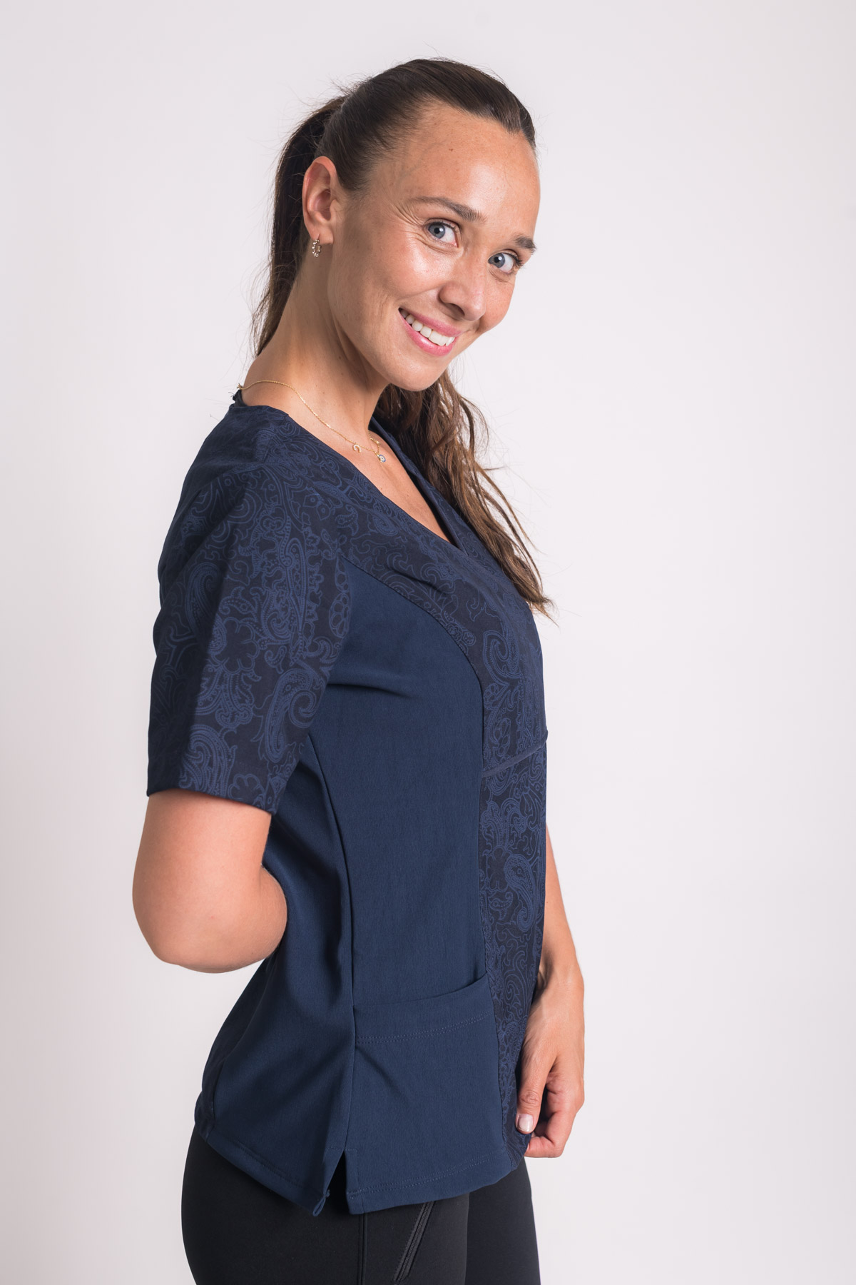 Top Mujer Petunia Spx Coral Azul Marino 2