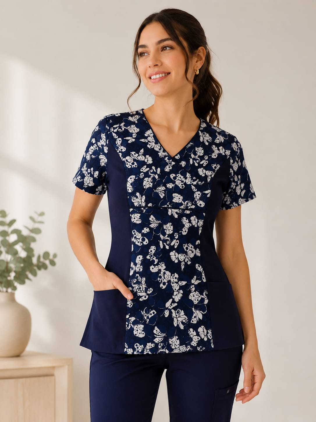 Uniforme Clínico Delantal Polera Mujer Mumma Petunia Spx Loto 1