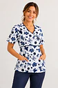 Top Clínico Mujer Petunia – Estampado Libelulas Azul Marino - Miniatura 1