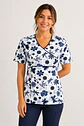 Top Clínico Mujer Petunia – Estampado Libelulas Azul Marino - Miniatura 3