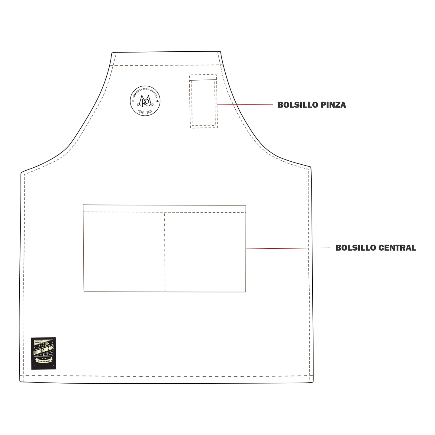 Delantal Chef Clásico Americano 3