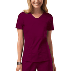 Polera Cherokee Core Stretch 24703 Rojo Burdeo 1