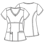 Polera Cherokee Core Stretch 24703 Rojo Burdeo 2