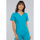 Polera Cherokee Flexibles 2968 Verde Teal Blue 1