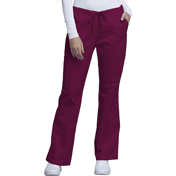 Pantalón Cherokee Core Stretch 4044 Rojo Burdeo 1