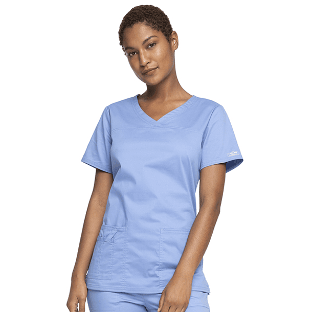 Polera Cherokee Core Stretch 4727 Celeste 1