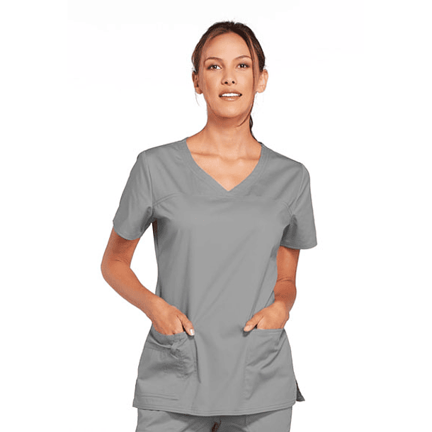 Polera Cherokee Core Stretch 4727 Gris Claro 1