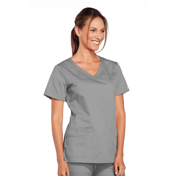 Polera Cherokee Core Stretch 4727 Gris Claro 4