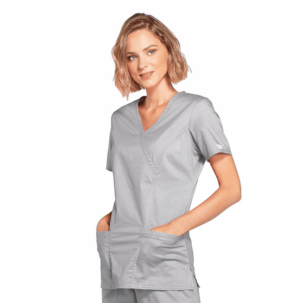 Polera Cherokee Core Stretch 4728 Gris Claro 3