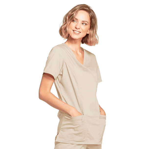 Polera Cherokee Core Stretch 4728 Khaki 4