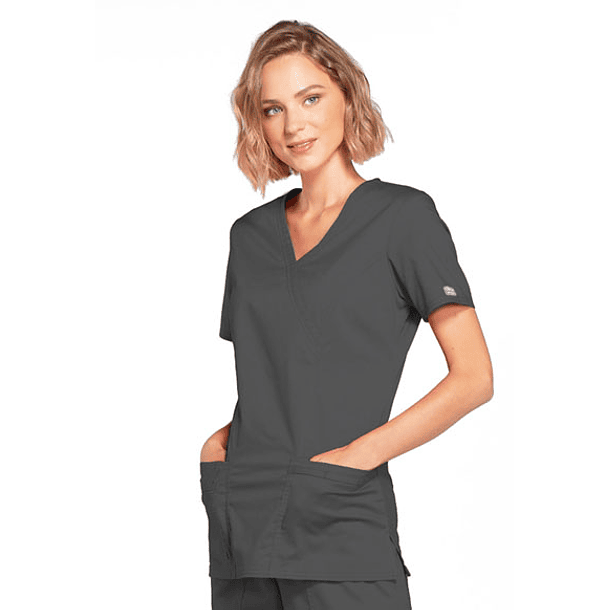 Polera Cherokee Core Stretch  4728 Gris Oscuro 3