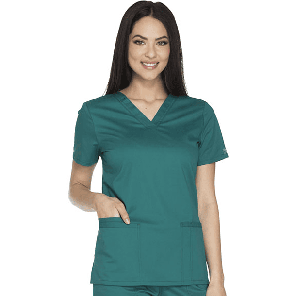 Polera Cherokee Core Stretch WW630 Verde Oscuro 1