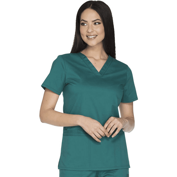 Polera Cherokee Core Stretch WW630 Verde Oscuro 4