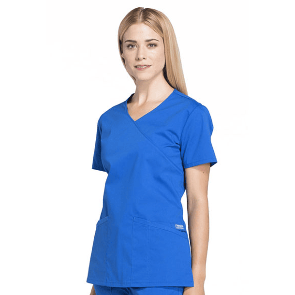 Polera Cherokee Professionals WW655 Azul Royal 3