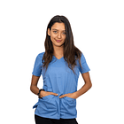 Polera Cherokee Flex 44801A Celeste 1