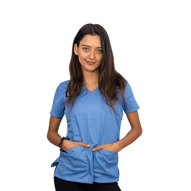 Polera Cherokee Flex 44801A Celeste 1