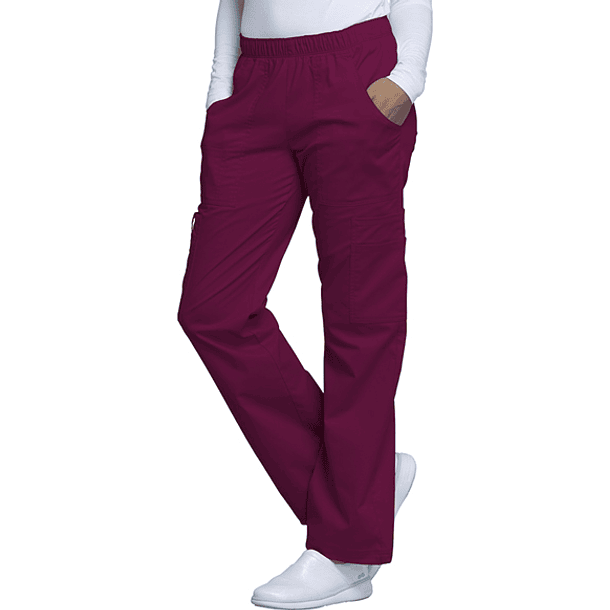 Pantalón Cherokee Core Stretch 4005P Rojo Burdeo 3