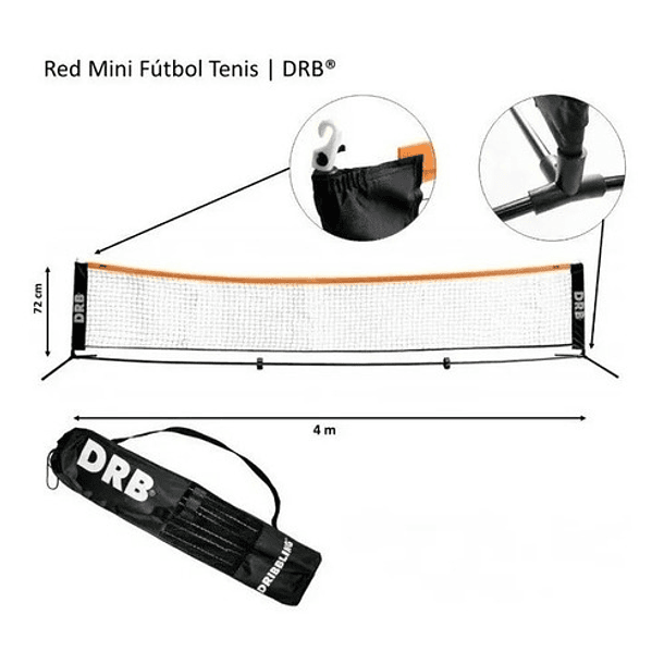 Set De Red Futbol Tenis 4 Mts Con Balon Tornado #5 3