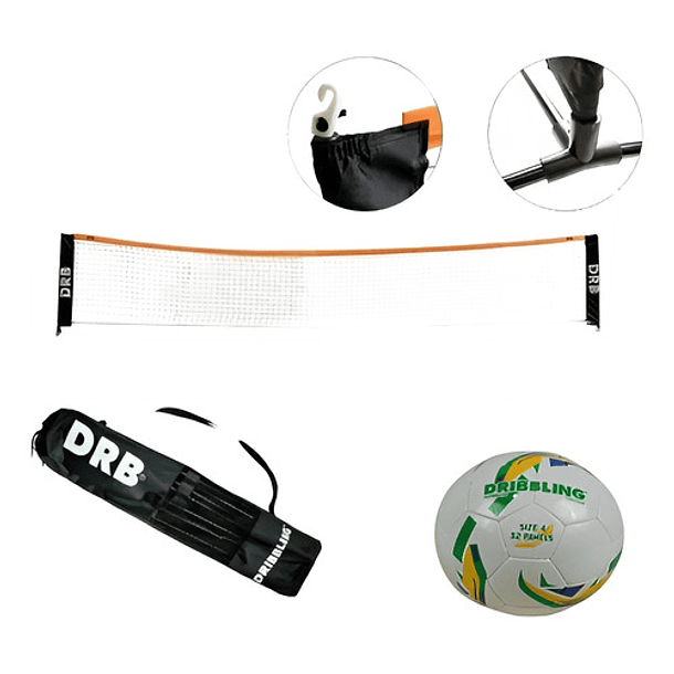 Set De Red Futbol Tenis 4 Mts Con Balon Tornado #4 1