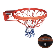 Set De Aro De Básquet Doble Retráctil Con Balon Fun #7
