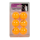 Pack Pelotas  6 Unid  Naranja. Ping Pong 3 Estrellas Sensei 1