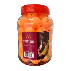 Pack Pelotas  60 Unid  Naranja. Ping Pong 3 Estrellas Sensei