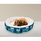 Cama Mascotas Dreamwell  Perros/gatos Redonda Woof Azul 53cm 2