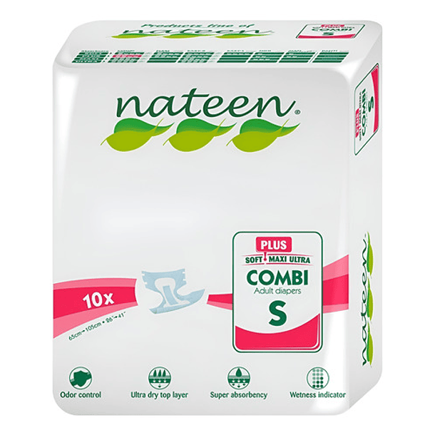 Pañal Adulto Talla S Nateen Combi Super Plus  (premium) Soft 