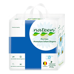 Pañal Ecológico Premium Prematuro Nateen 50 Unidades