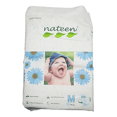 Pañal Bebe Talla M Ecológico Premium Flexible  Nateen 72 Und