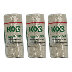 Venda Clasica Elastica Kob 10 Cm X 4,5 Metros( 3 Unidades )