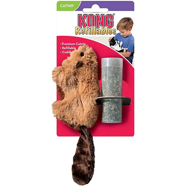 Kong Refillables Beaver Juguete  Para Tu Gato 1