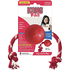 Kong Ball With Rope Para Tu Mascota Talla S/m 