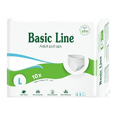 Pañal Nateen Basic Line  Adulto 10 Unidades Talla L