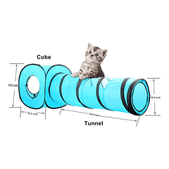 Pawise Tunel Pop Up Plegable  Para Tu Gato
