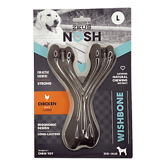 Juguete Zeus Nosh Wishbone Para Perros Sabor A Pollo Talla L
