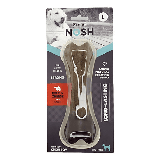 Juguete Zeus Nosh Strong Para Mascota Talla L De Carne-queso 