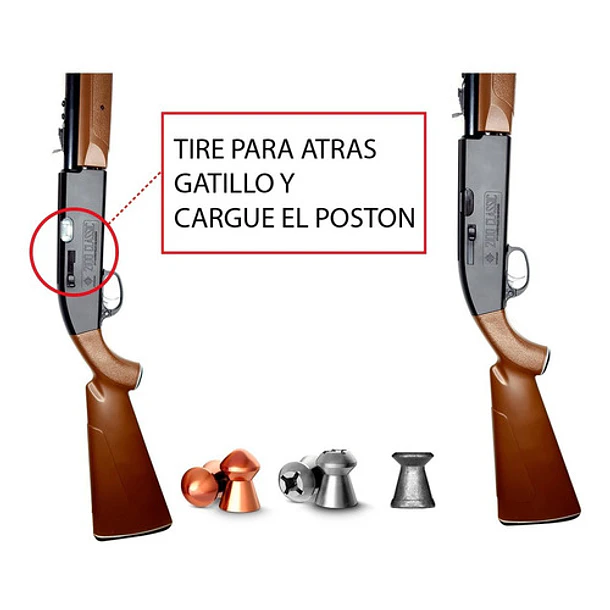 Rifle Aire Cossman 2100 Para Caza Con Bomba Disparo 4