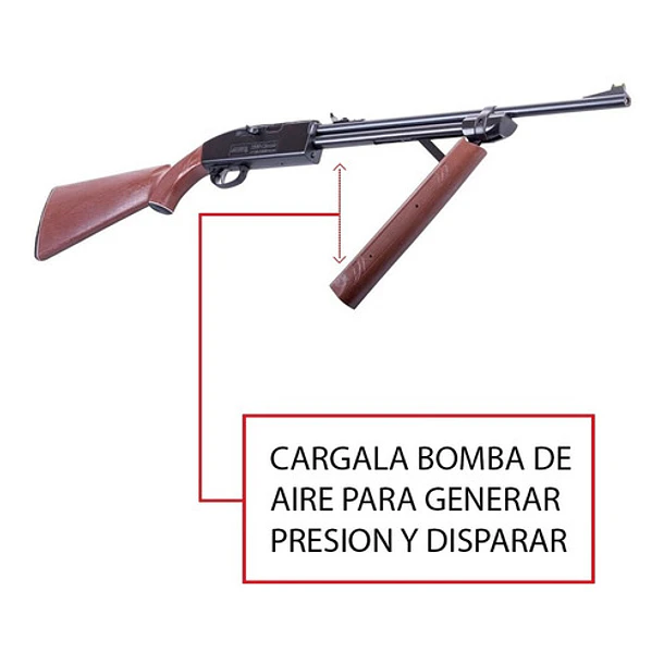 Rifle Aire Cossman 2100 Para Caza Con Bomba Disparo 7