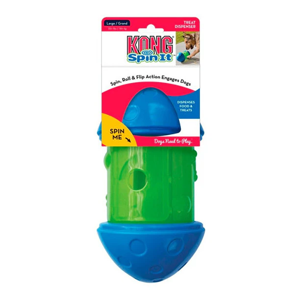 Juguete Kong Inteligencia Spin Dispensa Alimento Y Bocados 1