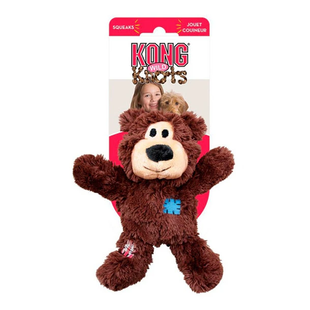 Kong Wild Knot Oso De Peluche Juguete Para Mascota Talla S 1