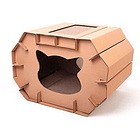 Rasguñador Casa 2 En 1 Cartón Gato Pawise Cozy Cat Love 1