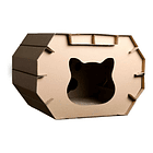 Rasguñador Casa 2 En 1 Cartón Gato Pawise Cozy Cat Love 3